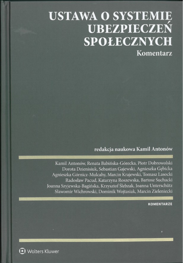 Ustawa o systemie ubezpieczeń społecznych. Komentarz